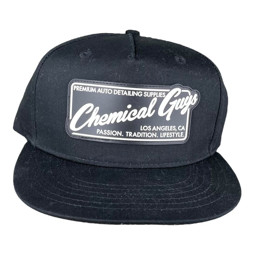 Chemical Guys Hat Cap Snapback Black Big Patch Los Angeles Auto Detailing